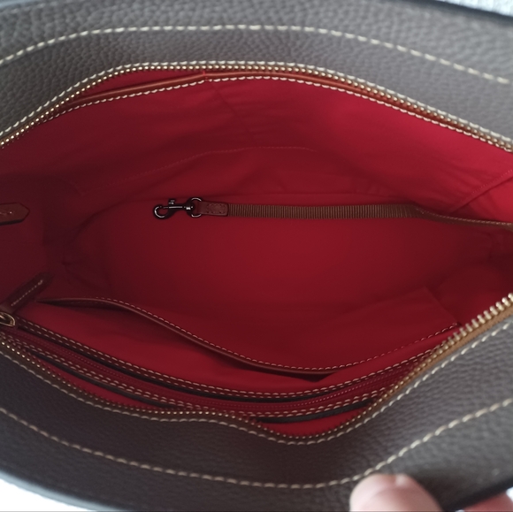 Dooney & Bourke Pebble Grain Large Shopper Tote and Ginger Crossbody in Elephant - Picture 8 of 16